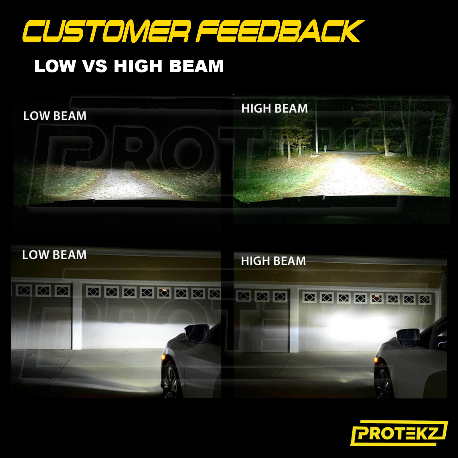 9006 LED Headlight Bulbs HB4 HB4U 9006XS 12 CSP Chips Cool Bright Pack of 2 6K