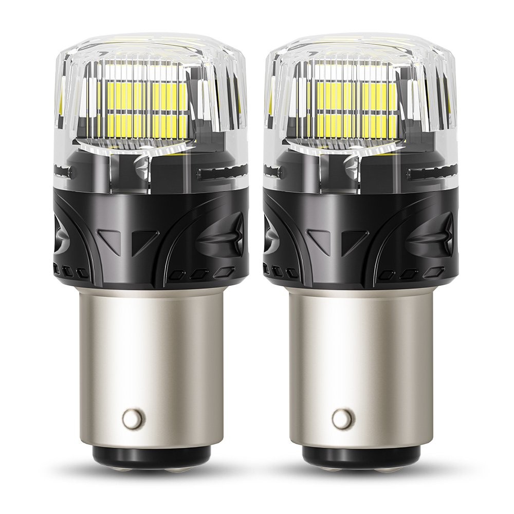 2x 1157 16SMD LED Tail Brake Stop Backup Reverse Turn Signal Light Bulbs White