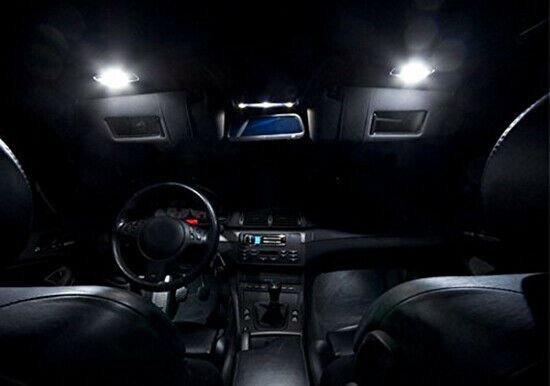 2x Pure White 29MM 6411 Bright 9-SMD LED Fuse Sun Visor Vanity Mirror Light Bulb