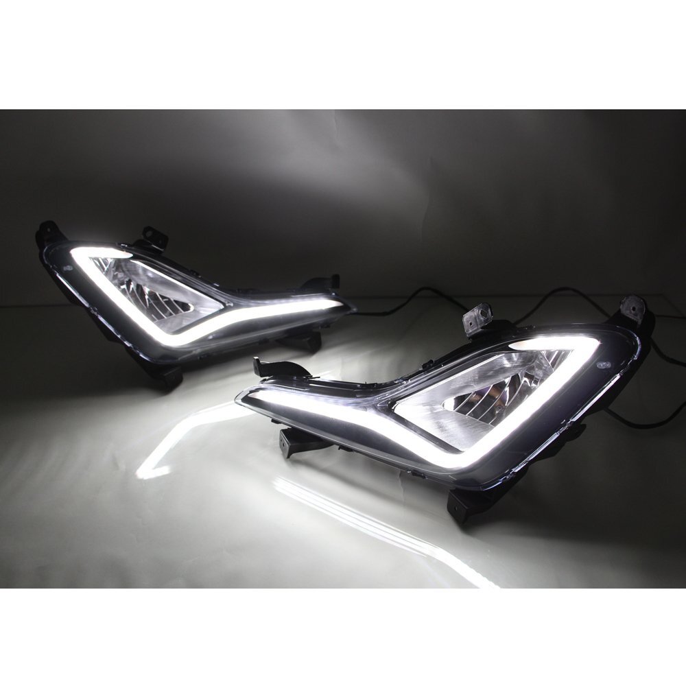 Pair DRL For Hyundai Elantra 2014 2015 LED Daytime Running Light Car Fog Lamp