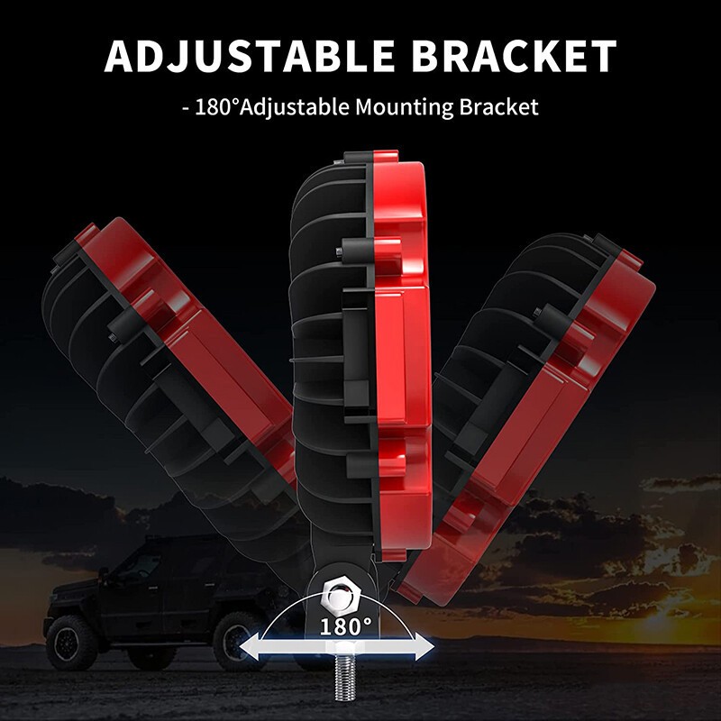 7“ inch Round LED Pods Work Light Bar Driving Fog Headlight Truck Off Road 4WD