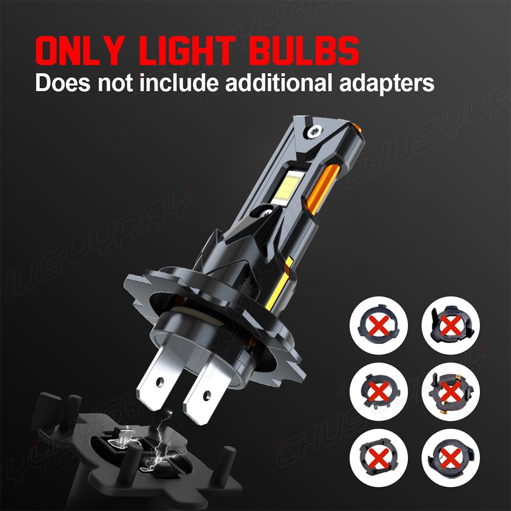 LED Headlight Bulbs Combo H7 6500K Cold White For Toyota 4Runner 2010-2020