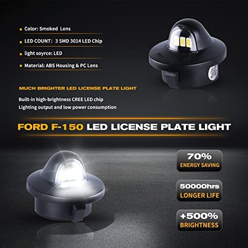 2x Set LED License Plate Light Replacement For Ford F150 F250 F350 1990-2014