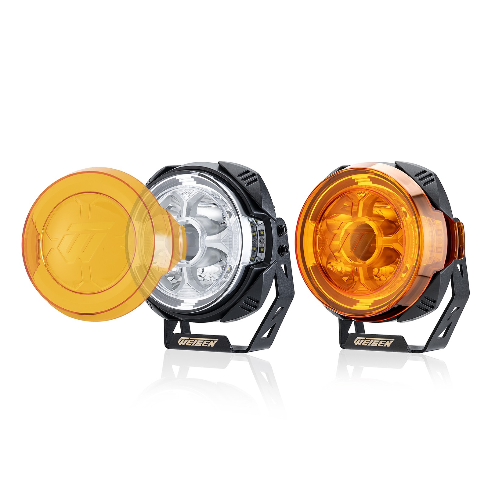 2PCS 7inch 200W 10,800 lm LED Work Lamp Light Bar For Tractor Recovery Truck Van