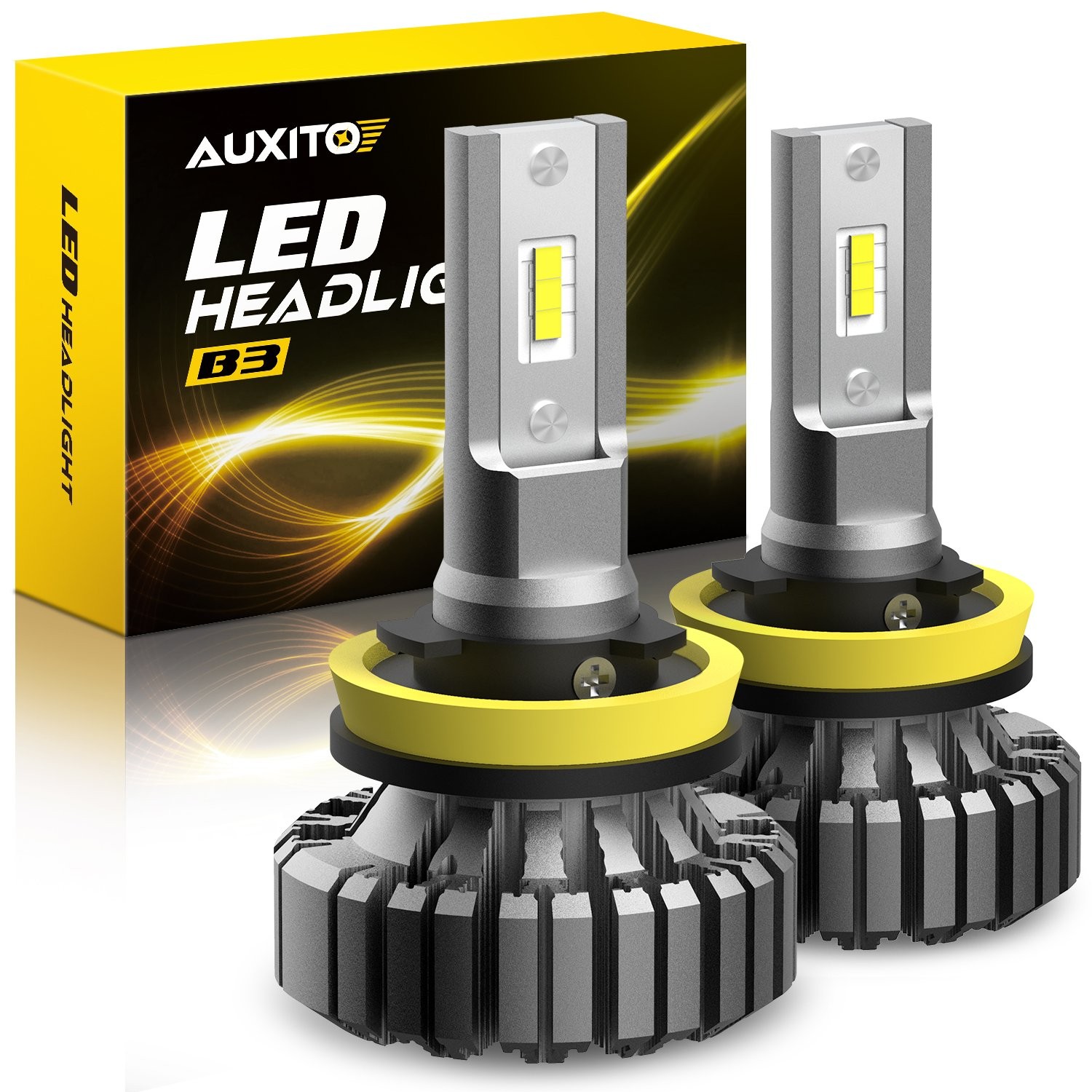 AUXITO B3 6500K Super White Bright 9005 9012 9006 H11 H8 H4 LED H7 Headlights US