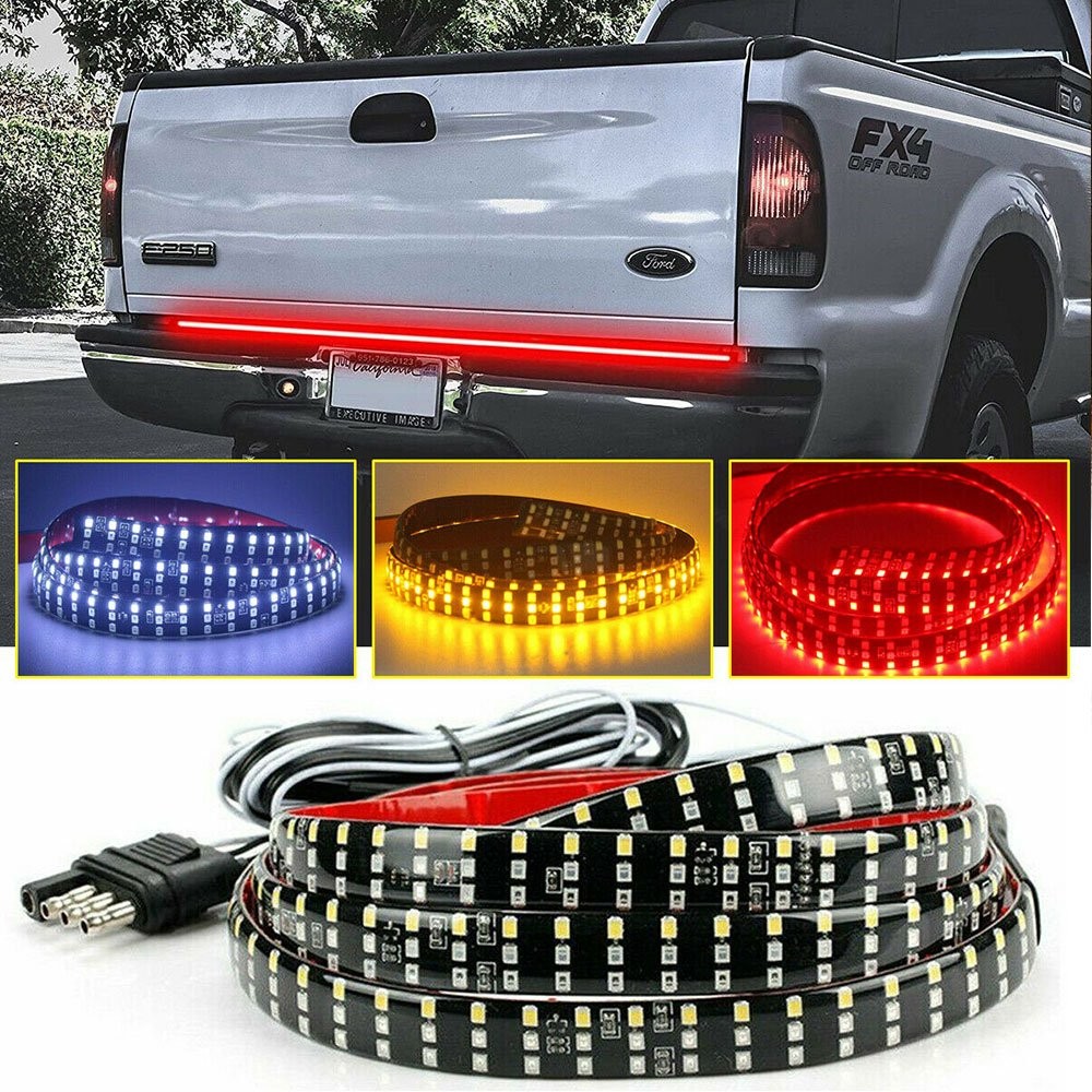 48″ 3 Row LED Strip Tailgate Light Bar Truck Reverse Brake Tail Signal Light D