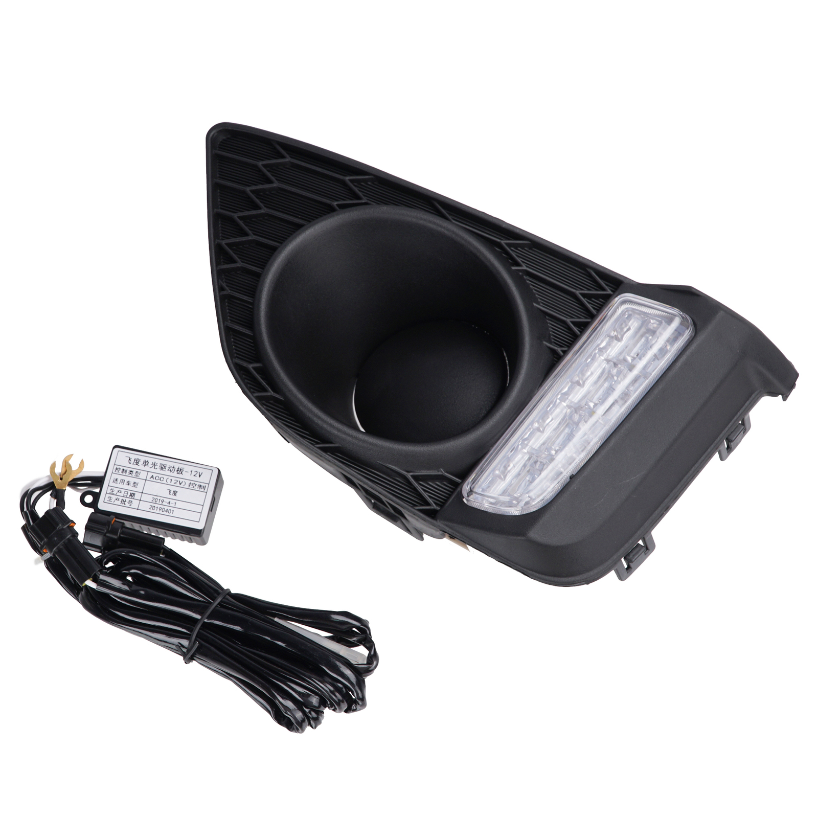 For 2015-2017 Honda Fit Jazz GK5 DRL Front Bumper LED Driving Fog Lights Lamps
