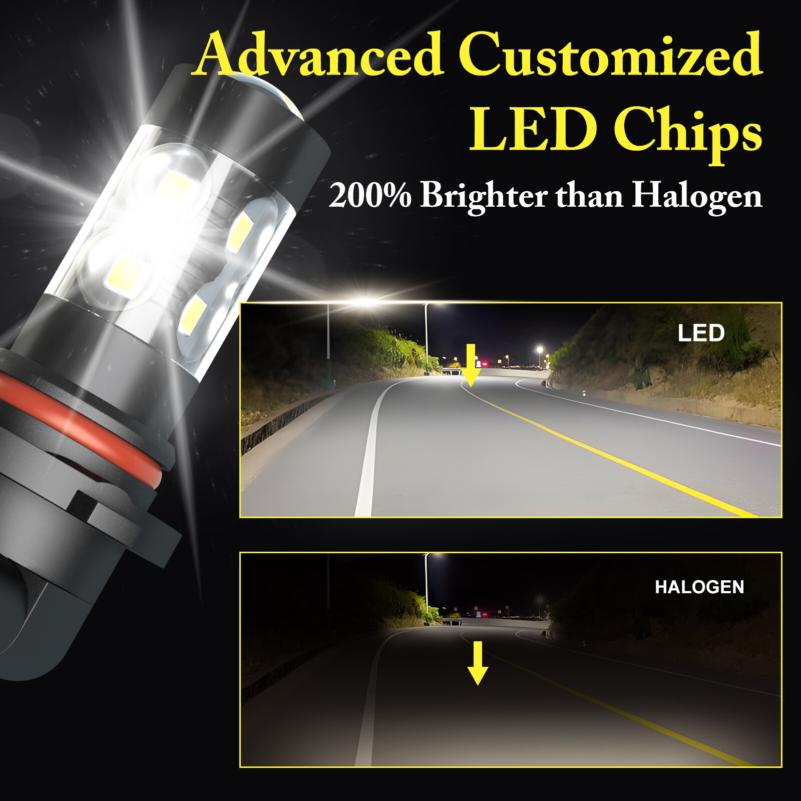 For Ford F250 F350 F450 2005-2019 – 6x 6000K White LED Headlight Fog Light Bulbs