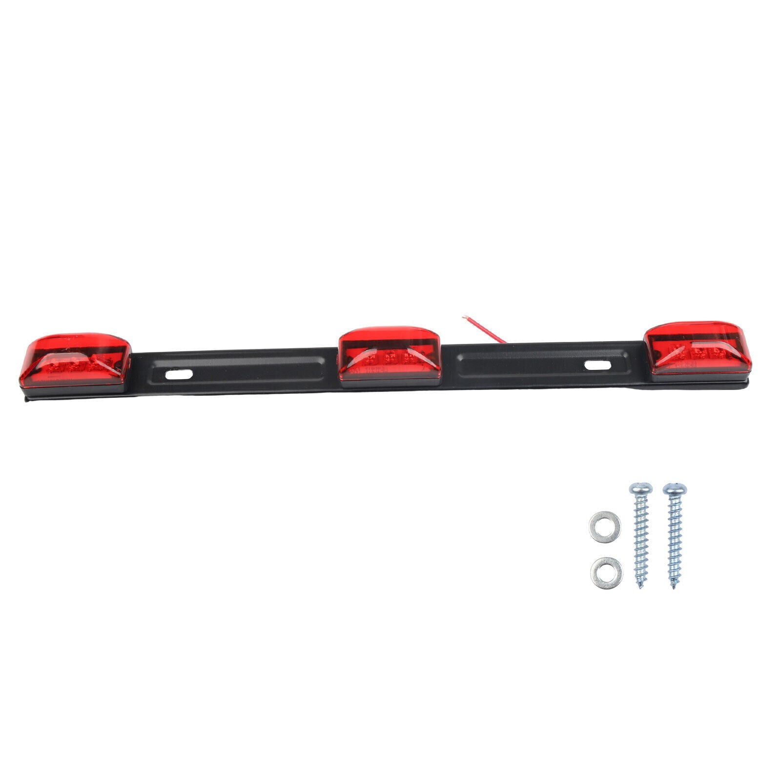 9 LED 3 Red Trailer Light Bar 12V Clearance Marker ID Truck Rear Tail Lightbar