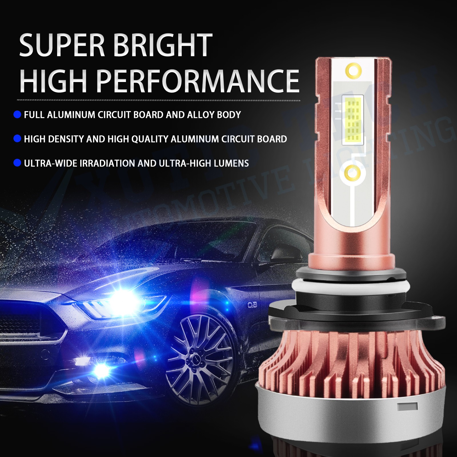 Extremely Bright Ice Blue 100W 9005 LED Bulbs Daytime Running Light For Mazda