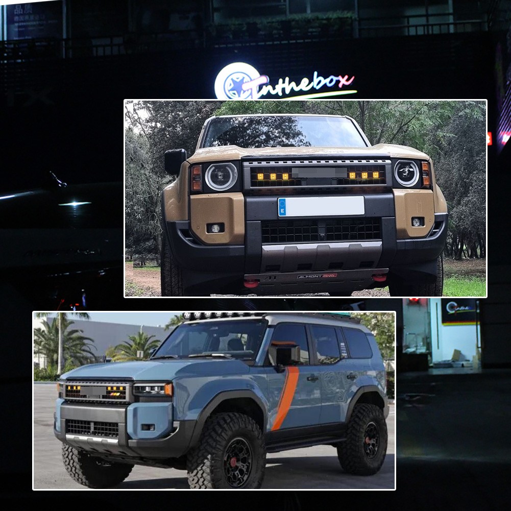 6PCS Smoke Amber LED Front Grill Lighting Kit For Toyota 2024+ Land Cruiser J250