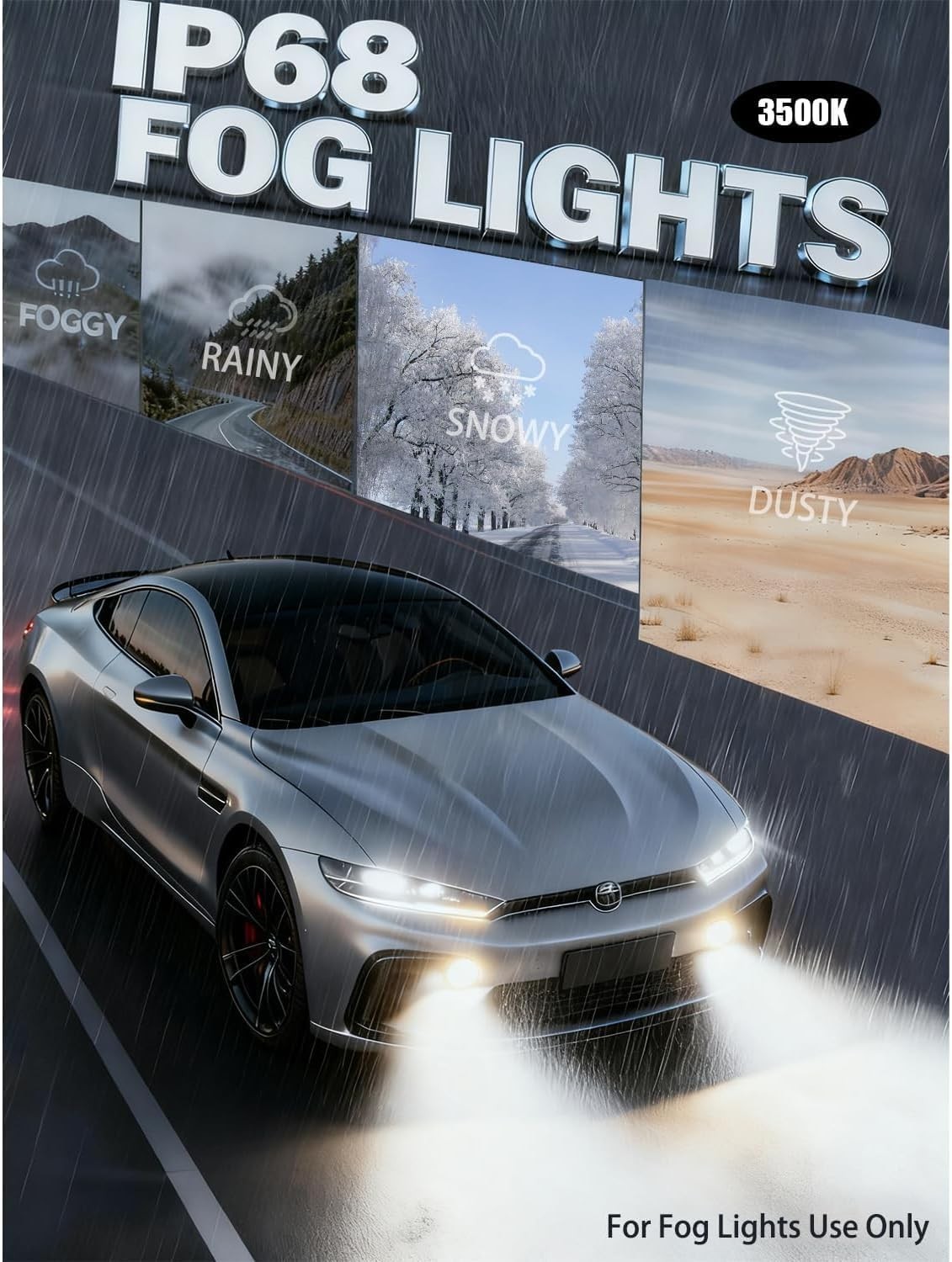 Latest 9005 H11 Fog Light Bulbs, H9 HB3 Halogen for Off-road only | 120K Lume…