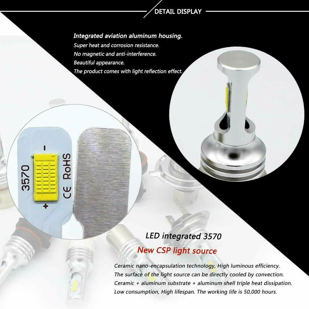 H11 LED Headlight Super Bright Bulbs Kit 6000K White 8000LM HIGH/LOW Beam