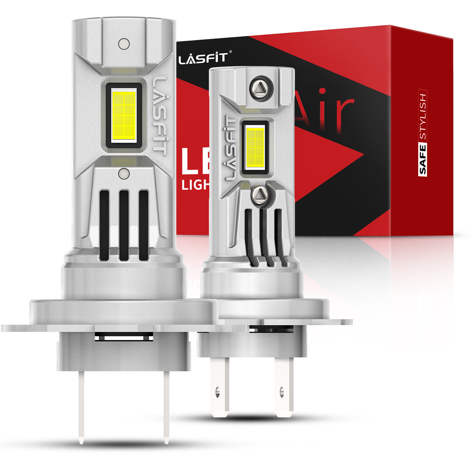 Lasfit H7 LED Headlights High/Low Beam Bulb 50W 5000LM Bright White LCair Series