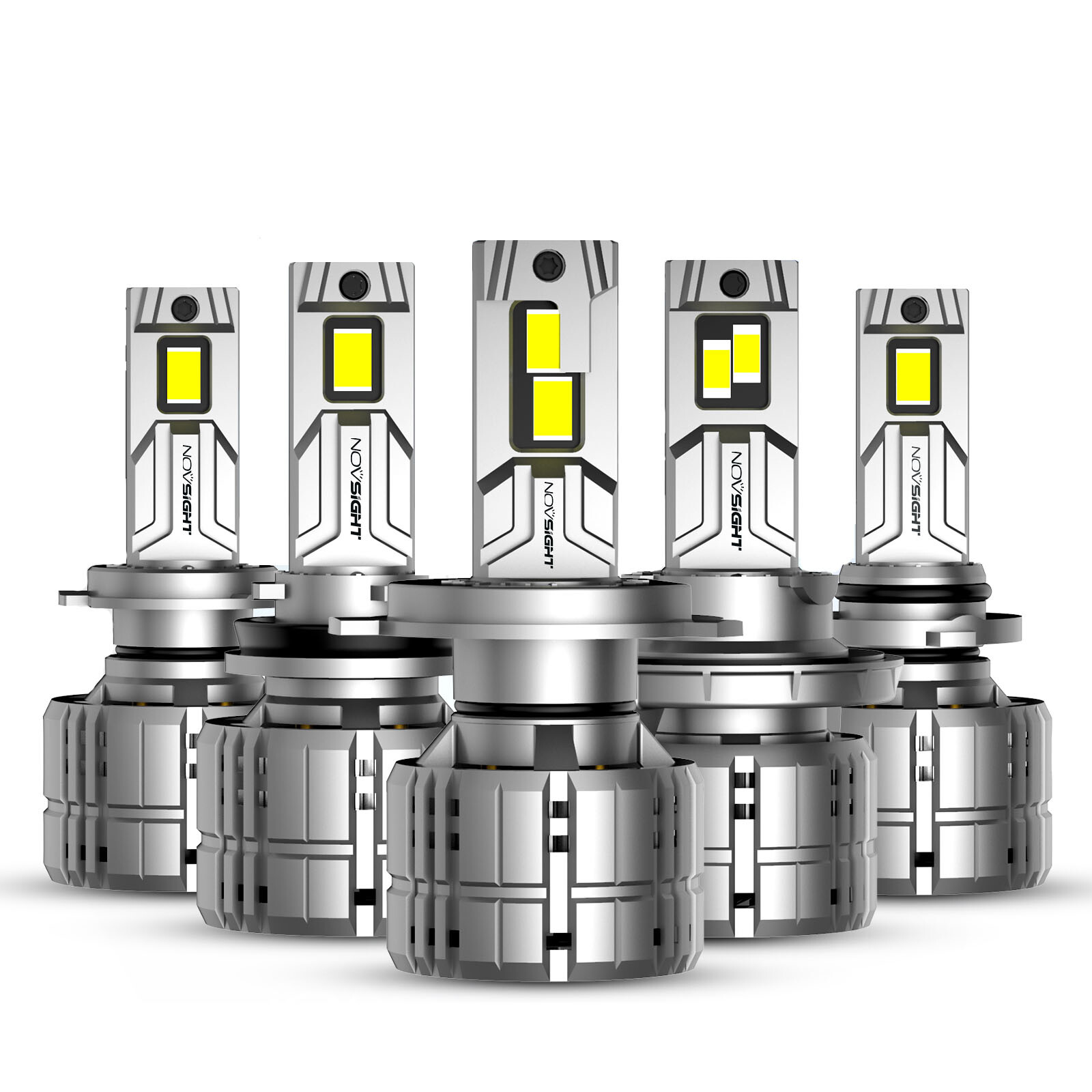 Novsight 200W 40000LM Pair Led Headlight Bulb Conversion Kit High Low Beam 6500K