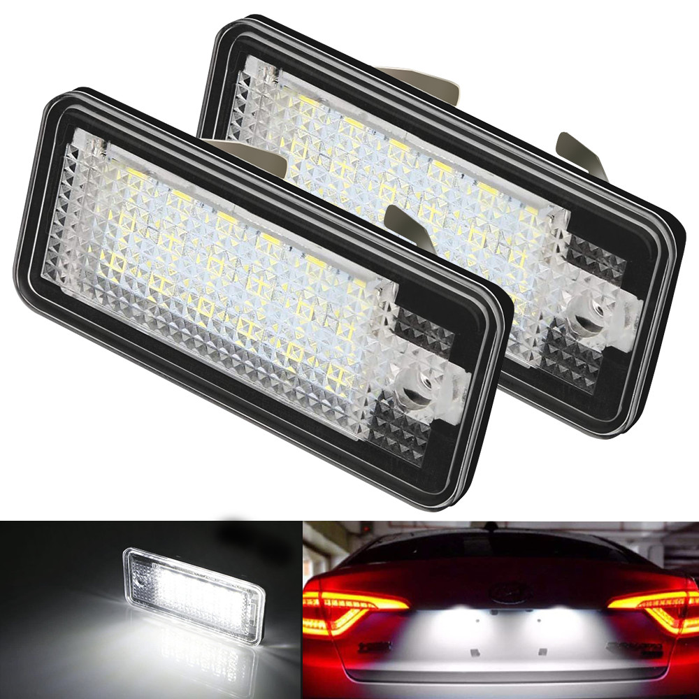 2X CANBUS LED License 800LM Lamp Plate for Audi A4 A3 A6 A8 Q7 B6 8E 4E RS4 RS6