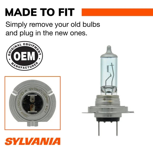 Brand New Sylvania H7 SilverStar High Performance Halogen Headlight Two Pack