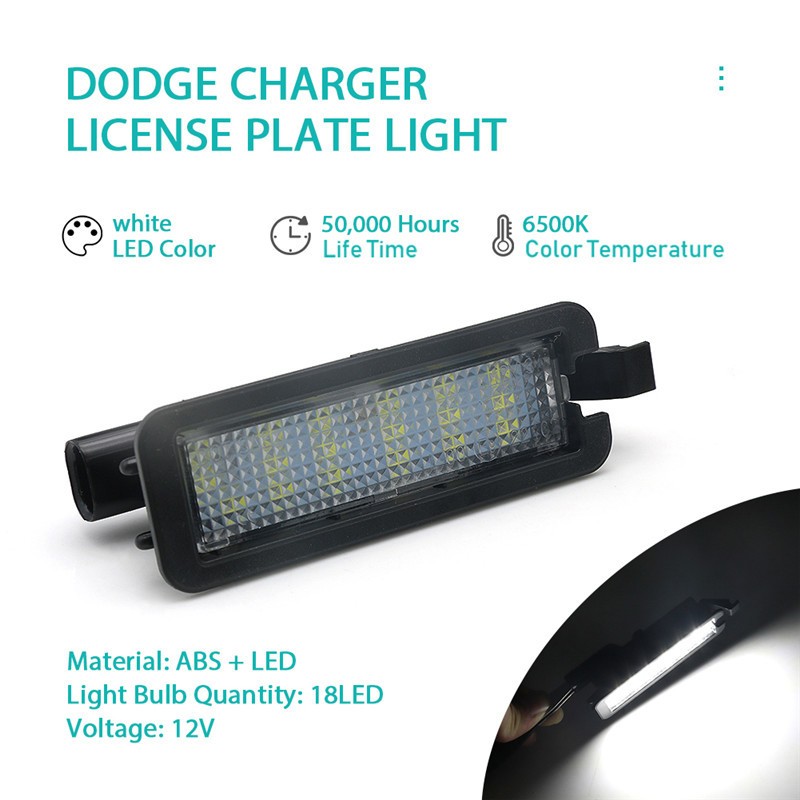 Vehicle Rear 18 LED Number License Plate Light For Dodge Charger 2015-2021 1PC