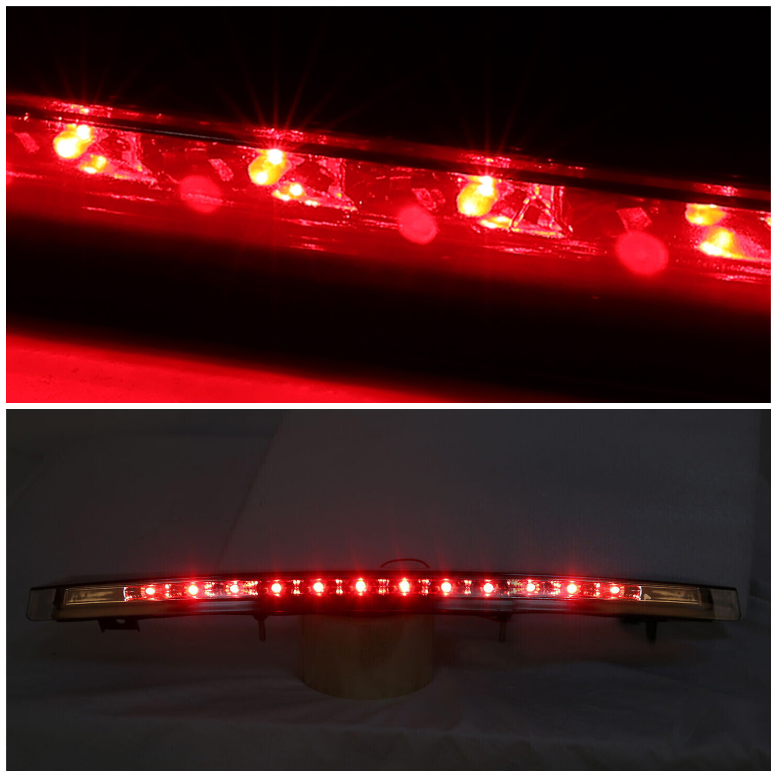 For 99-04 Ford Mustang V6 V8 Clear Housing Smoke LED 3rd Third Brake Stop Light