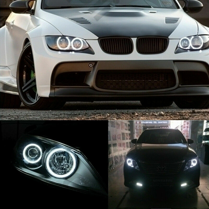 4pcs LED White Angel Eyes Lamp Halo Ring Car Headlight For BMW E36 E38 E39 E46