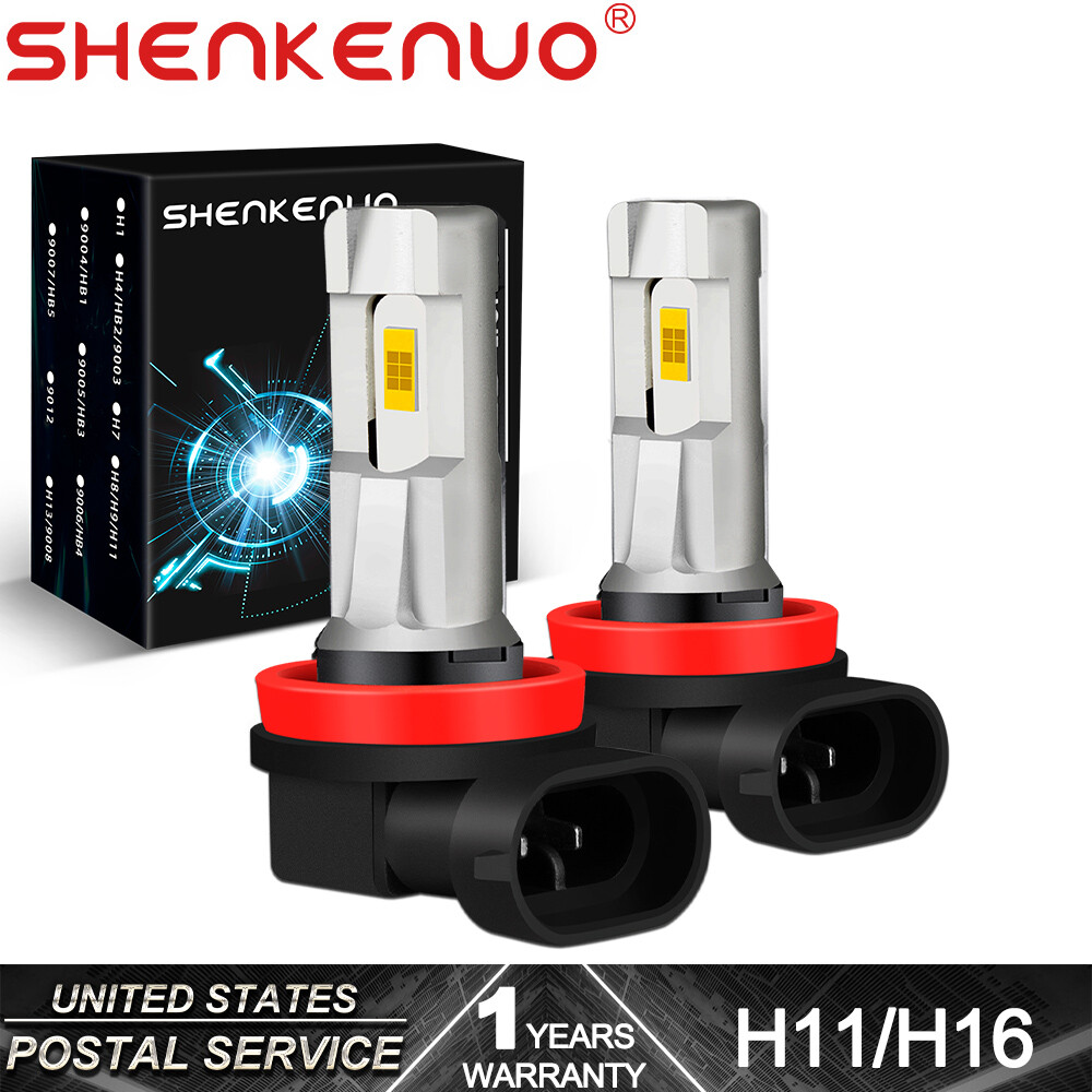 2Pcs H11 LED Headlight Bulbs Low Beam 6000K White Kit For JEEP Compass 2011-2019