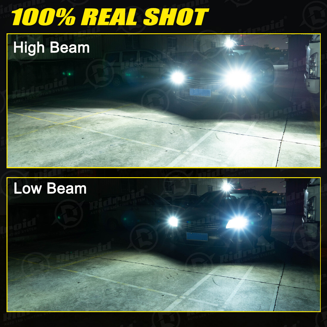 RIDROID 9006 HB4 LED Headlight Kits FOG Bulbs Hi/Low Beam 2400W 360000LM 6000K