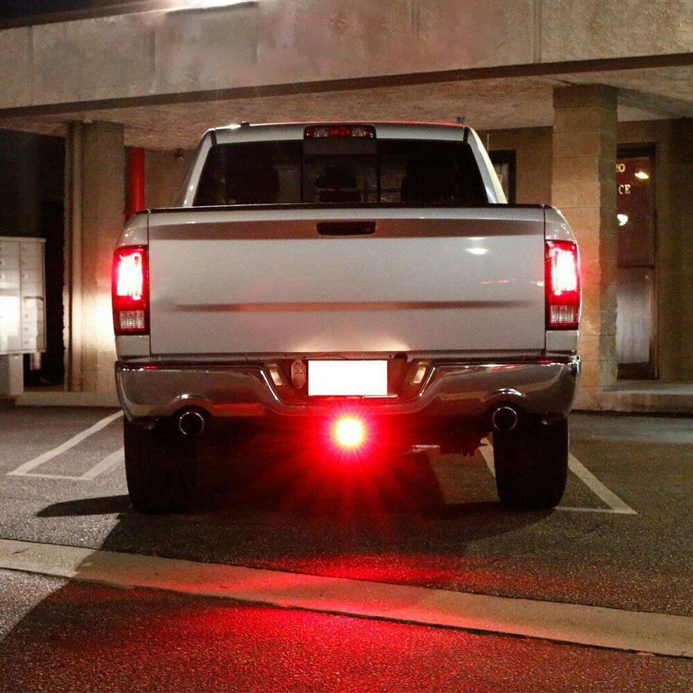 2“ Trailer Truck Hitch Towing Receiver Cover Smoked Lens 15 LED Brake Light EOH