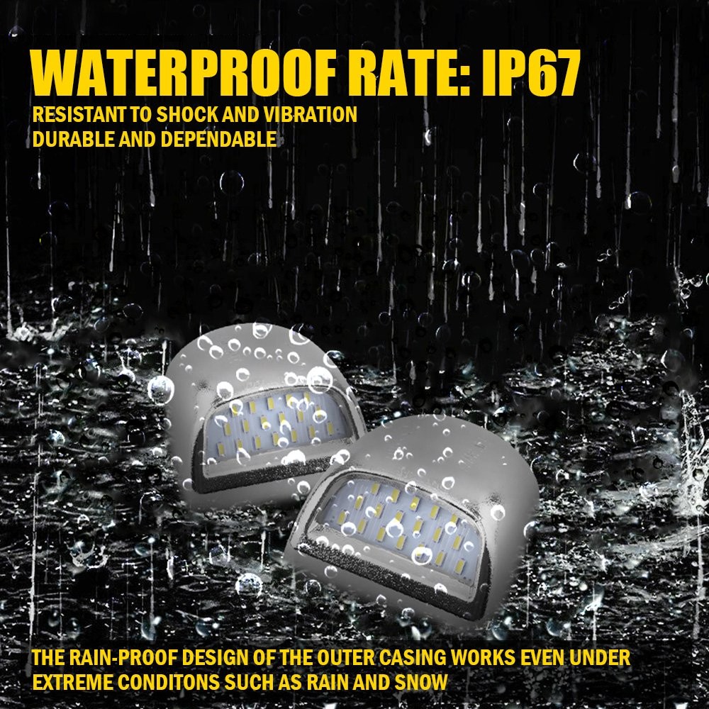 Bright White LED Tag License Plate Light Assembly For Chevy Silverado 1500 99-13