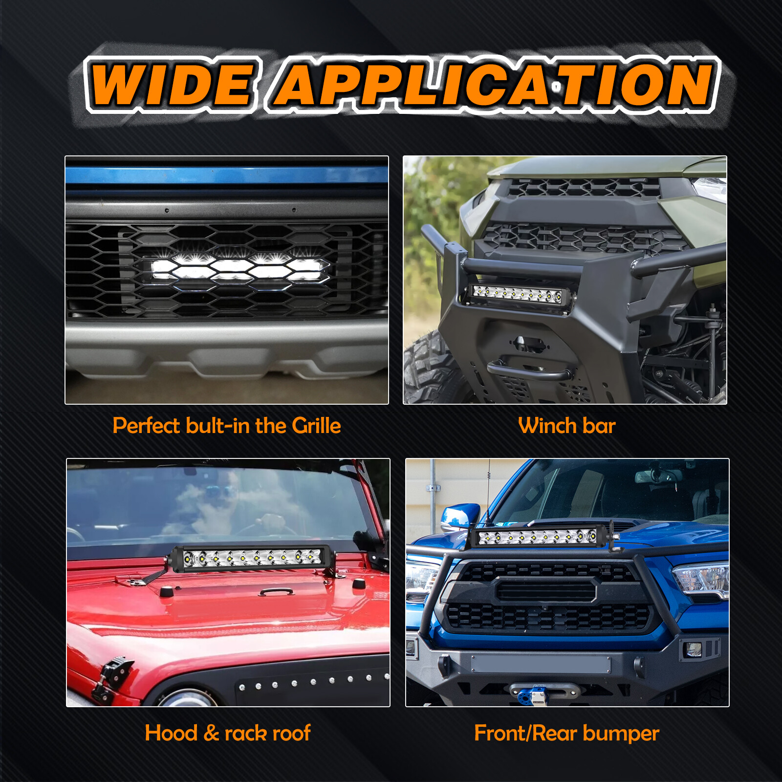 For Ford F250 F-350 Super Duty 30″ Single Row LED Light Bar Slim Combo Offroad