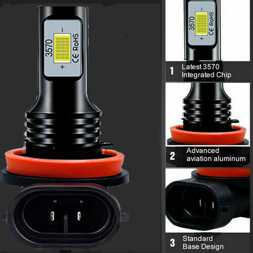 For Jeep Compass 2014-2020 – 6PC 6000K Combo LED Headlight + Fog Light Bulbs Kit