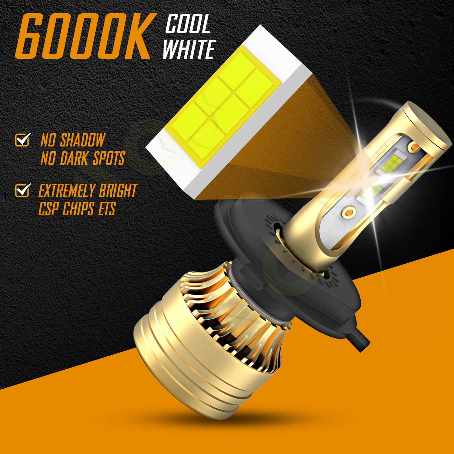 For Toyota Tundra SR5 2014-2019 C9 LED Headlight High/Low Fog Light Combo Bulbs