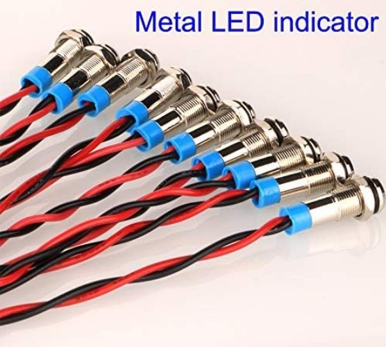 10pcs Waterproof Multicolor LED Indicator Lights for Car & Boat – AC/DC 12-24V