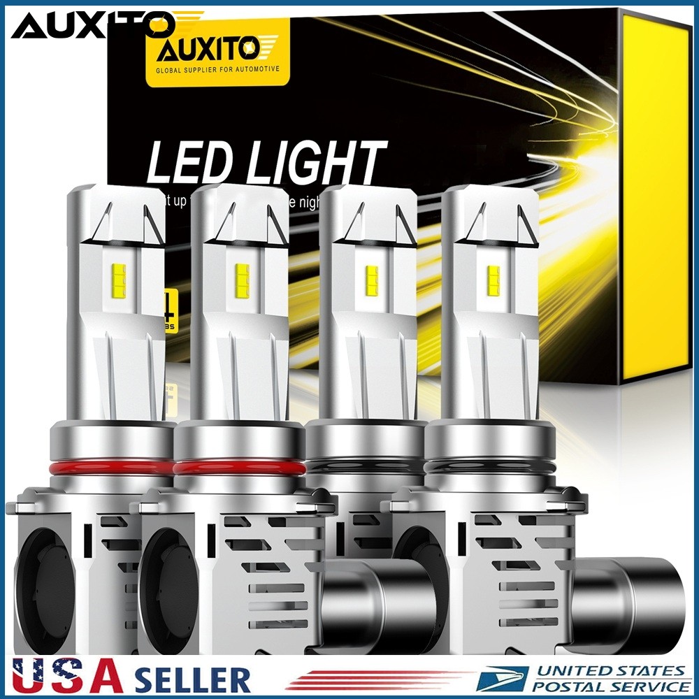 AUXITO 9005 9006 LED Combo Headlight Bulbs High Low Beam Kit 6500K White 24000LM