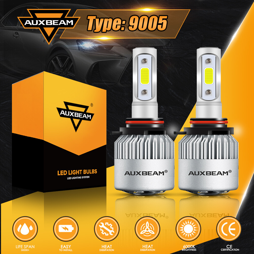 AUXBEAM 9005 HB3 LED Headlight Bulb Replacement 72W 8000lm 6000K Low Beam HID S2
