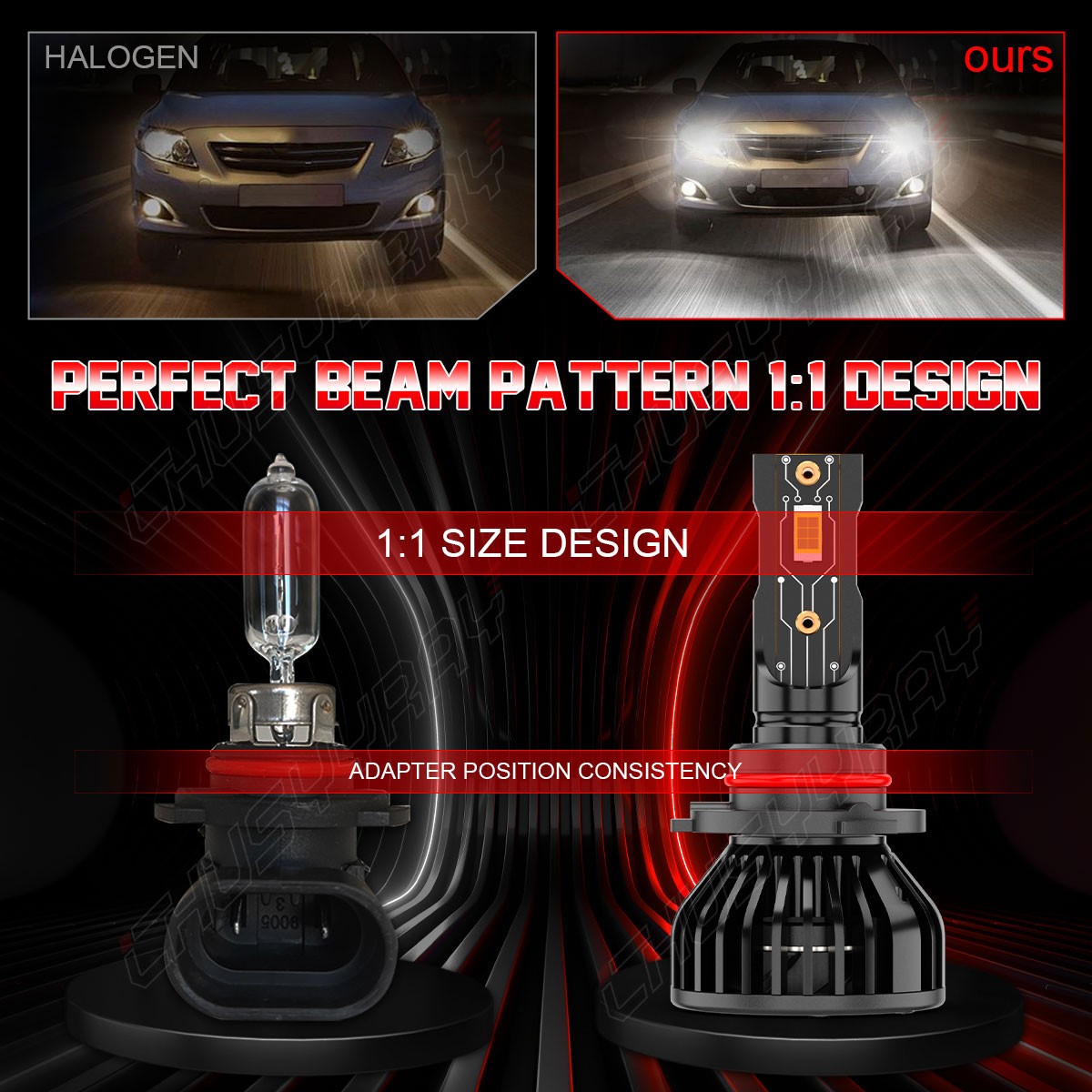9005 9006 H11 Canbus LED Headlight High/Low Bulbs Super Bright 5000LM