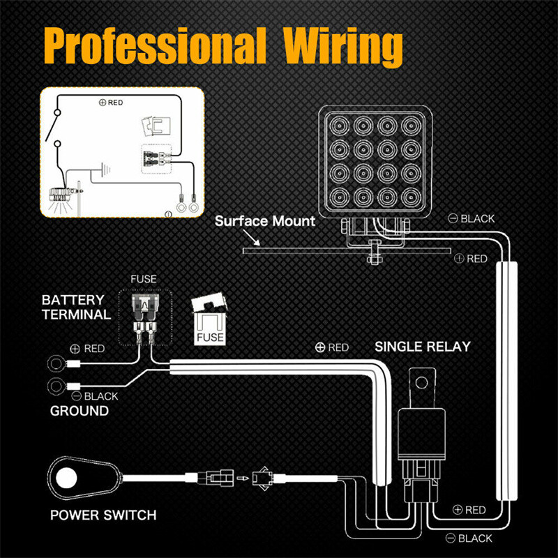 For Toyota Pickup Truck H4 LED Headlight Brightness Intensifier Wiring Harness