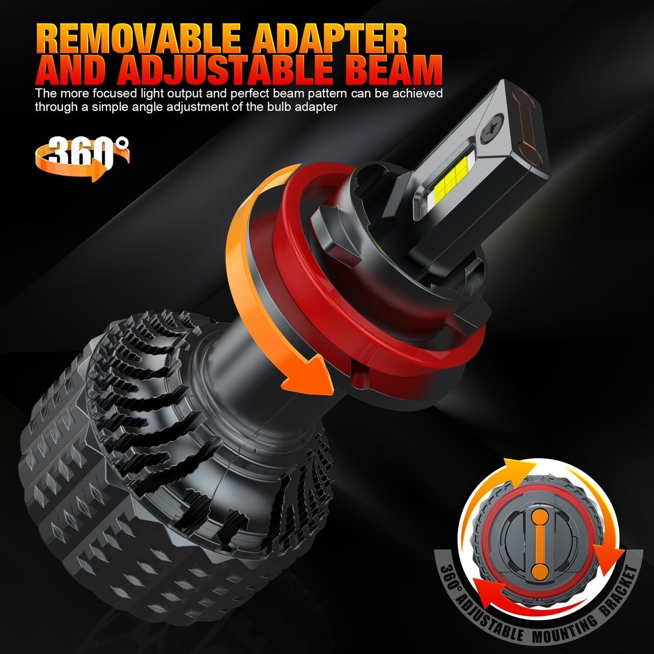 ALAYA 9005(HB3) LED Headlight Bulbs Hi/Low Beam Super White 6000K 120W 30000LM