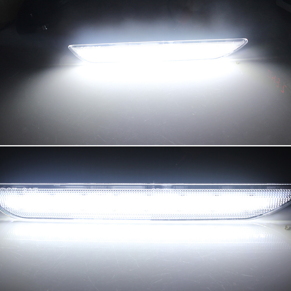 Clear White LED Rear Side Marker Signal Lamps Lights For 2015-2020 Ford Mustang