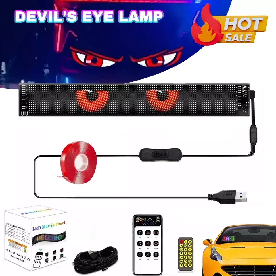 Truck-Specific Devil’s Eye LED-Screen Car Eye Light Truck Dynamic LED Light US