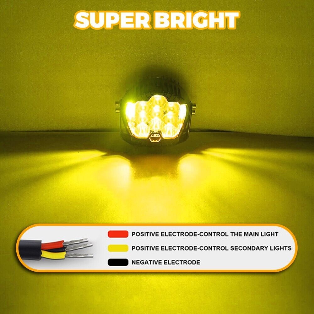 1X RGB 5/7inch LED Work Light Car Pods Spot Flood Combo Offroad Driving Fog Lamp