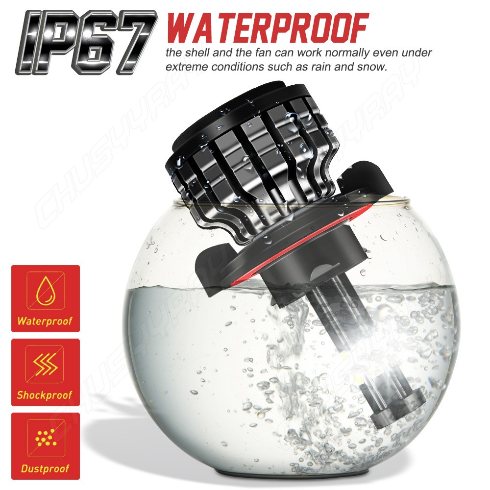 Pair H13 9008 LED Bulbs High Low Beam 6000K 100W Conversion Kits Bright White