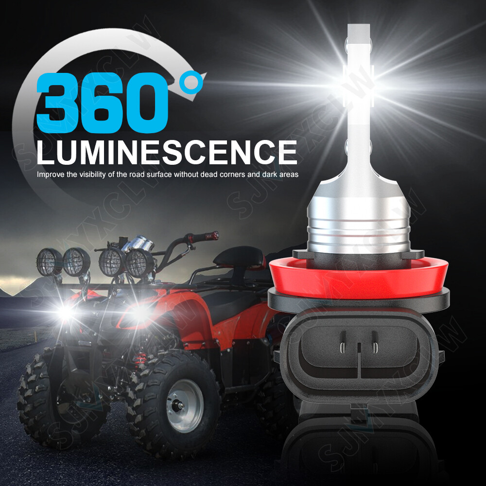 4X H11+H11 LED Headlights Kit Combo Bulbs 6000K Low Beam +Fog Super White Bright
