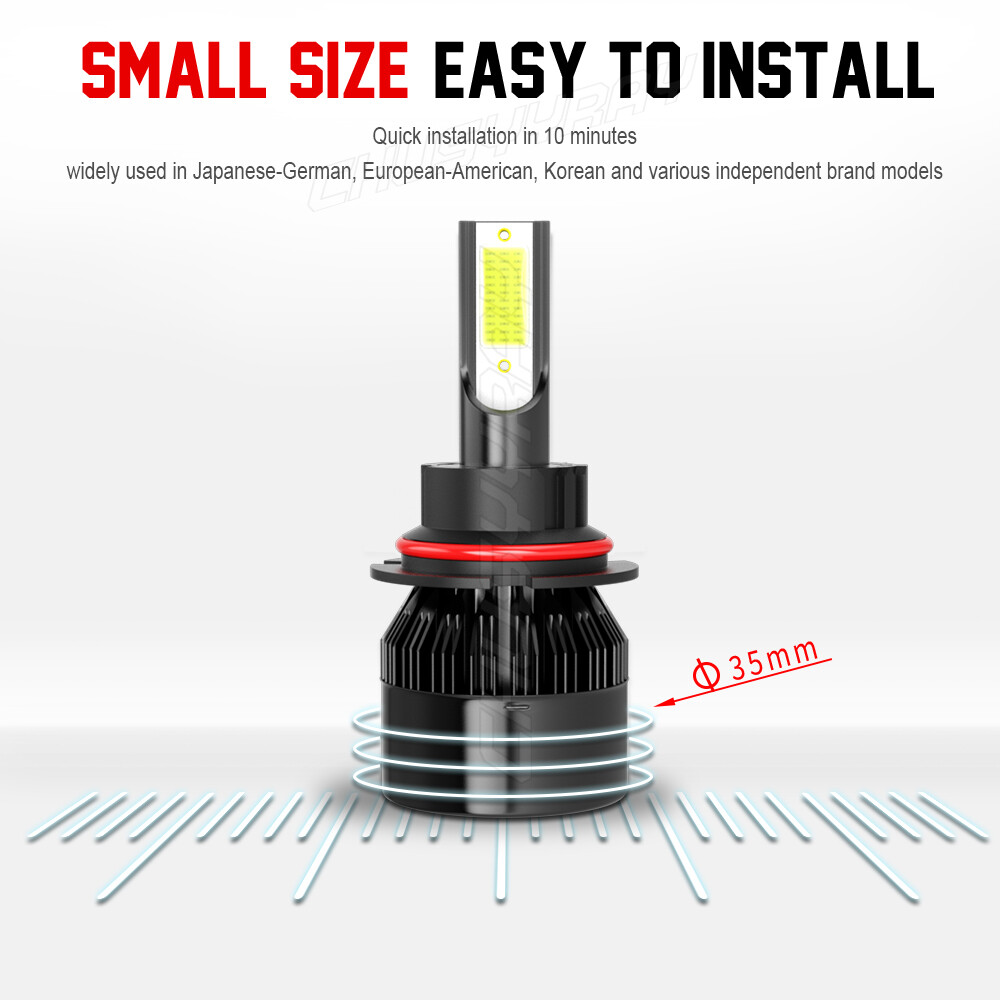 HB5 9007 LED Headlights 12000LM LED Light Bulbs Kit High / Low Beam Super Bright