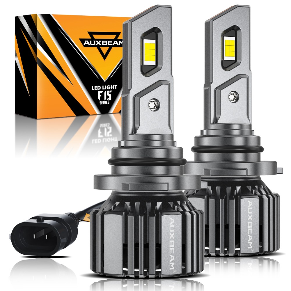 AUXBEAM Canbus 9006 HB4 LED Headlight Bulbs Kit 90W 25000LM 6500K Bright Lights