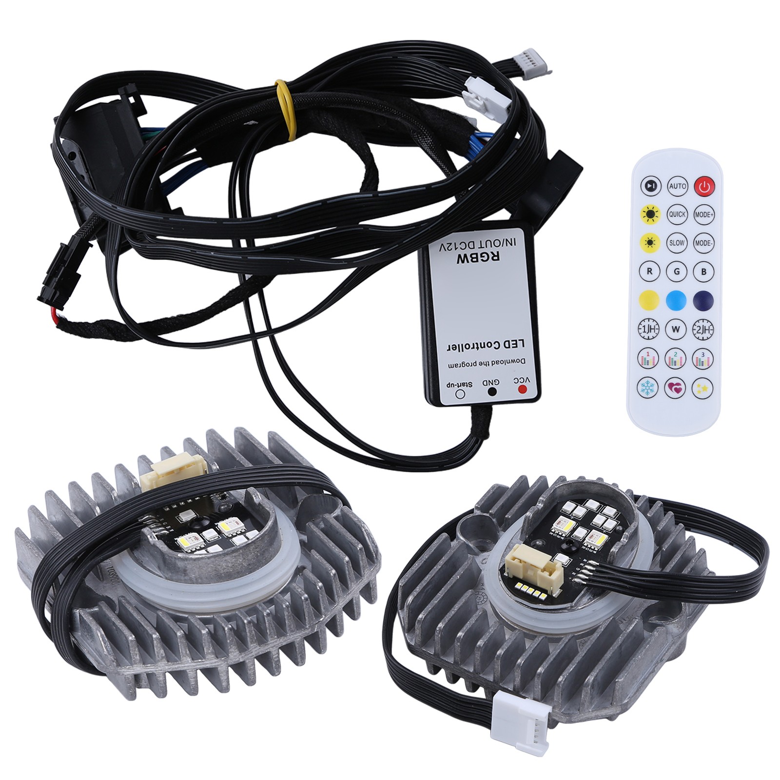 LED RGBW Angel eyes DRL Modules For BMW F90 M5 G30 530i 540i Adaptive Headlight