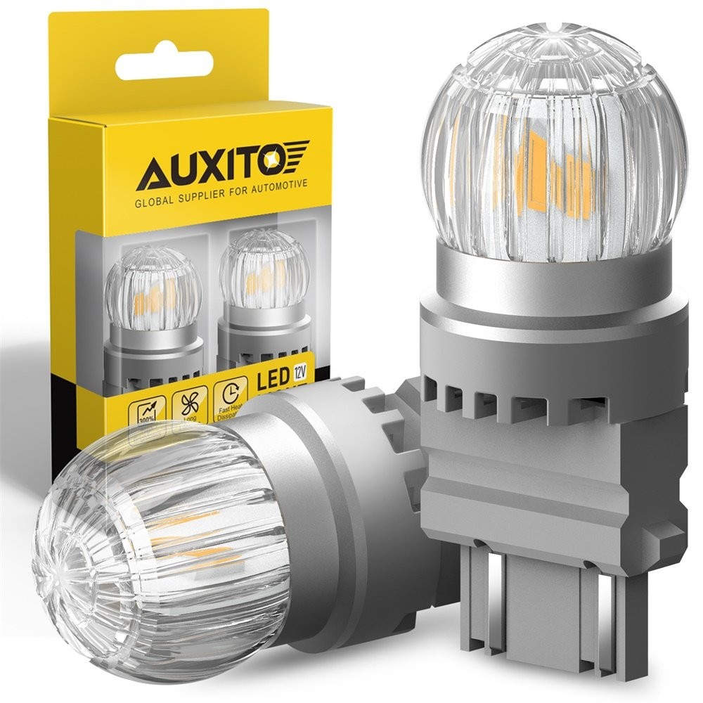 3157 3156 LED Turn Signal Parking Light Bulb Yellow Error Free Canbus AUXITO