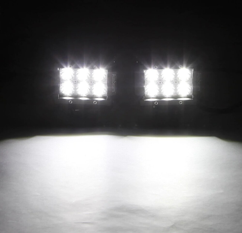 2x 4INCH 18W LED Work Light Bar Spot Pods Offroad Fog Lamp 4WD Pickup ATV Truck