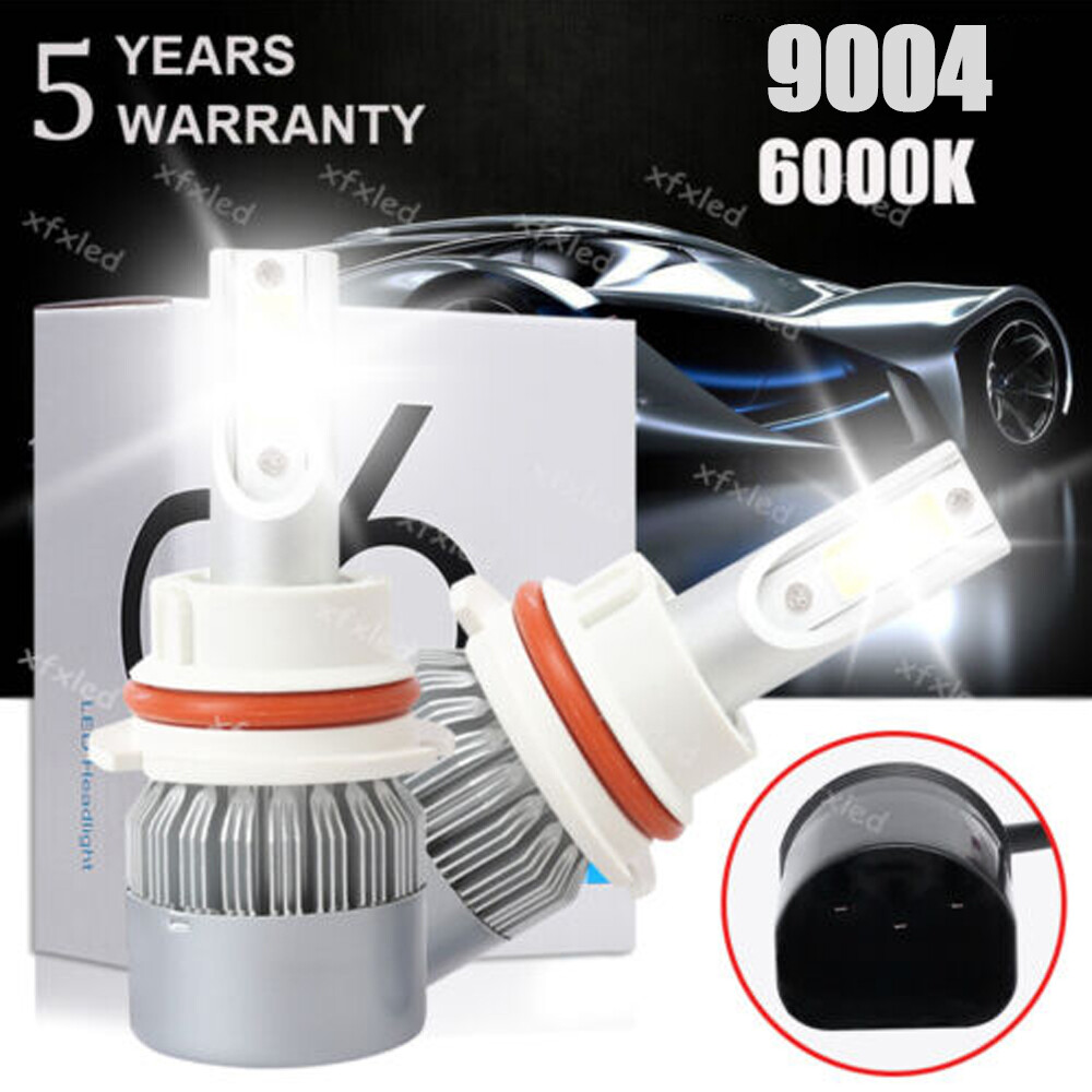 9004 HB1 LED Headlight Kit 2200W 330000LM High Low Dual Beam Bulbs 6500K White