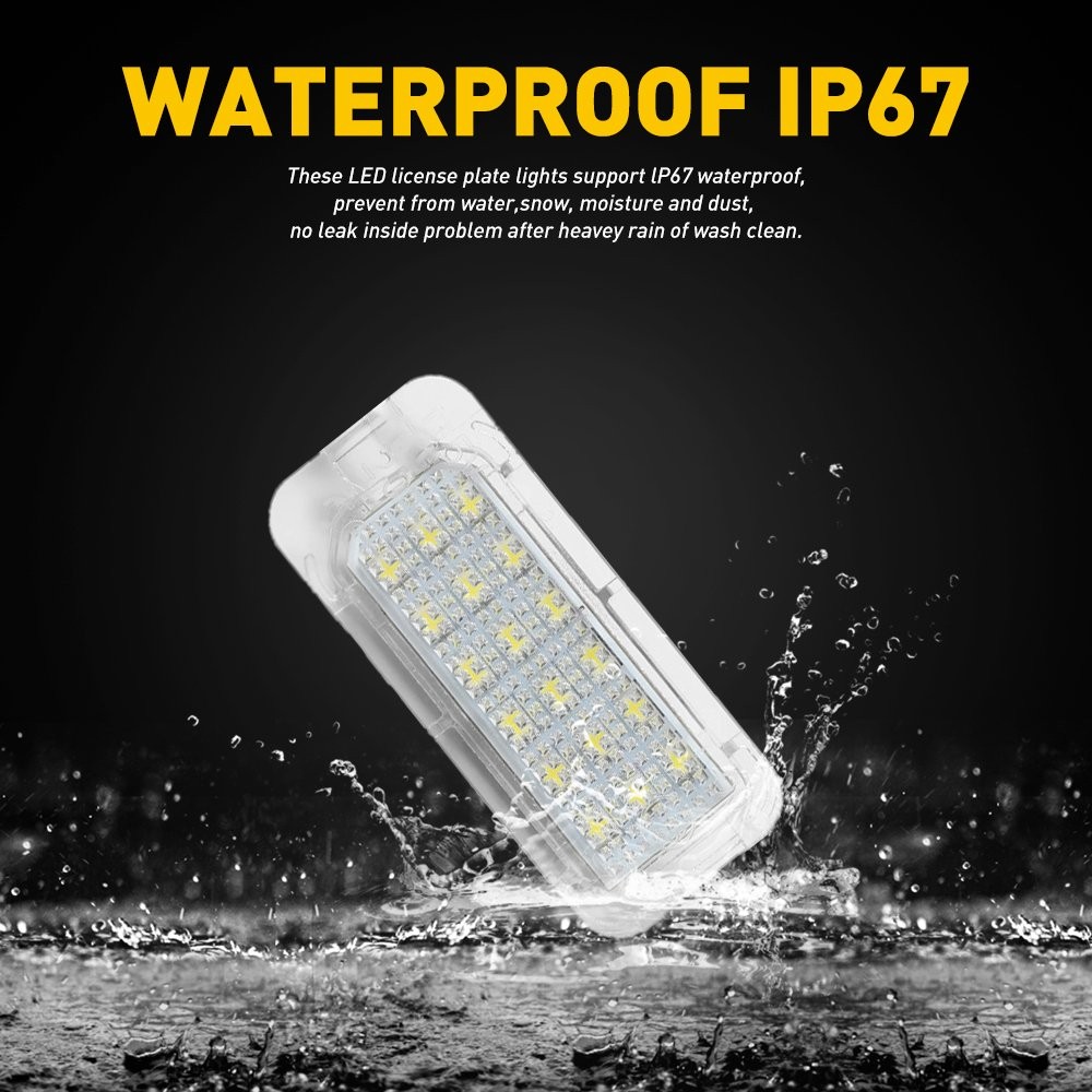 For Explorer Ford Fusion Escape White Expedition LED 18-SMD Plate License Lights