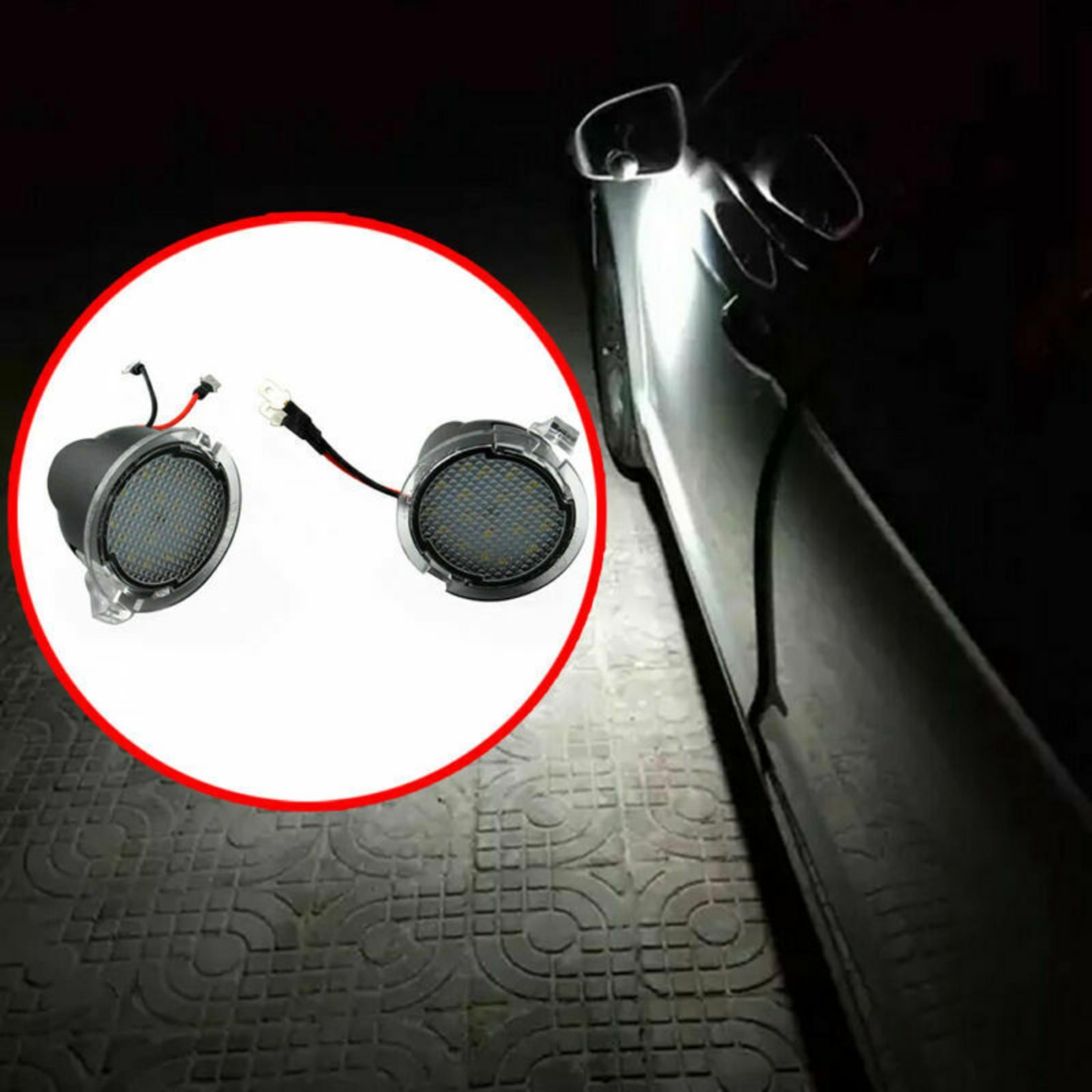 18 LED Puddle Light Side Rearview Mirror Lamp For Ford Edge Mondeo Taurus Fusion